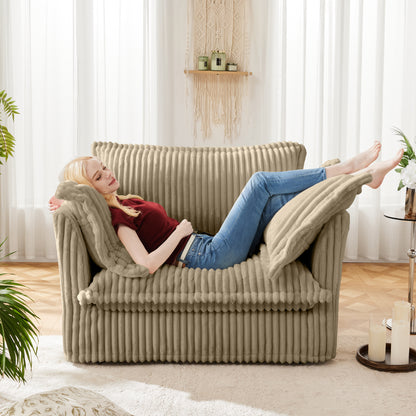 Slipcovered Corduroy Armchair - Camel Corduroy