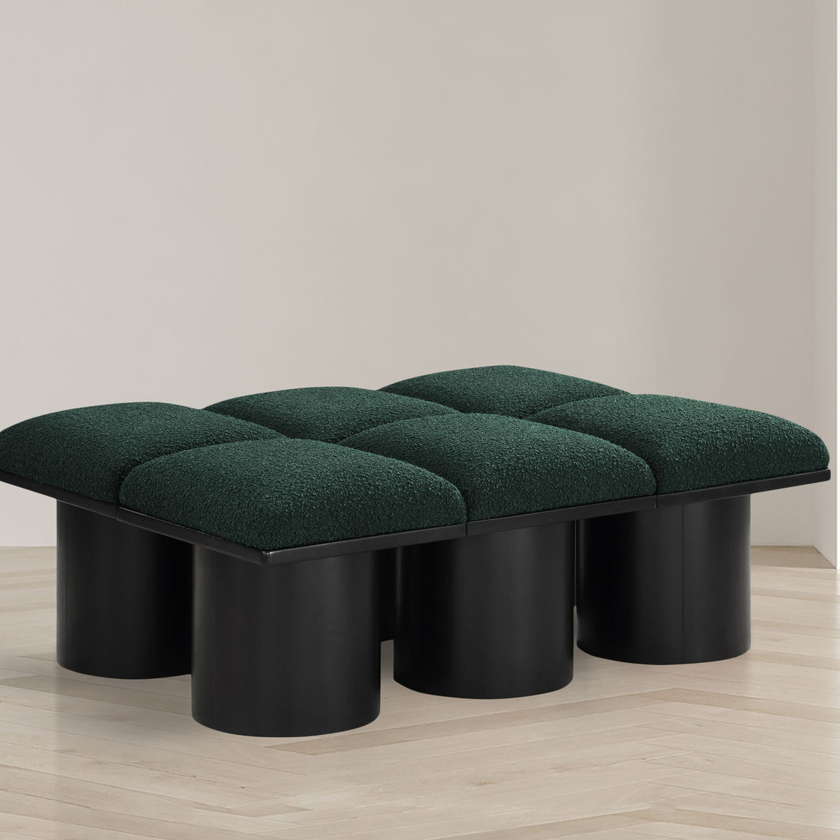 Pavilion - 6 Piece Modular Bench With Black Base