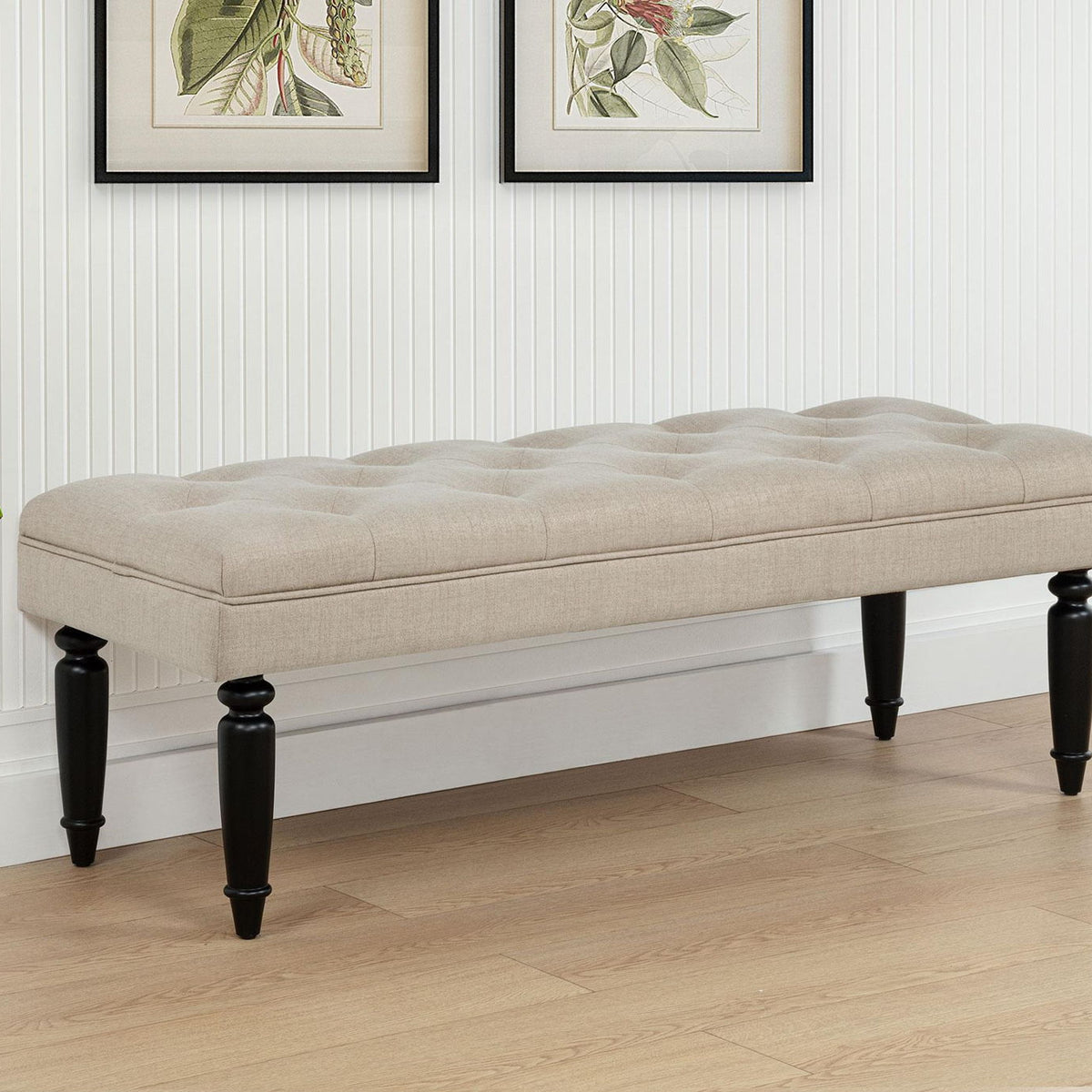 Marsha 52-inch Upholstered Entryway Accent Bench Latte