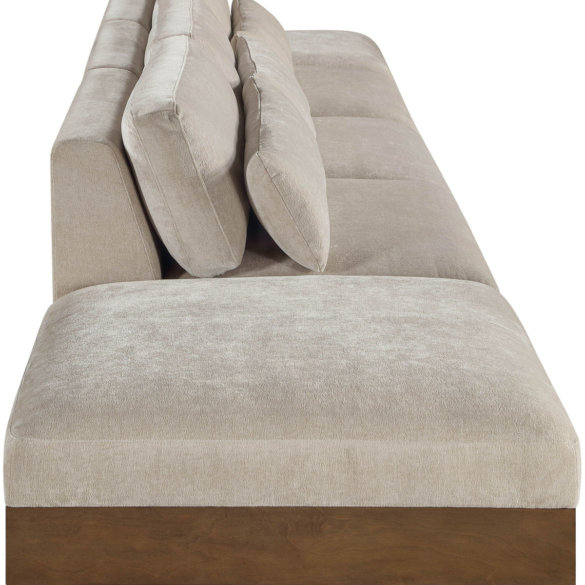 Turin - Chenille Fabric Upholstered Modular Sectional - Taupe