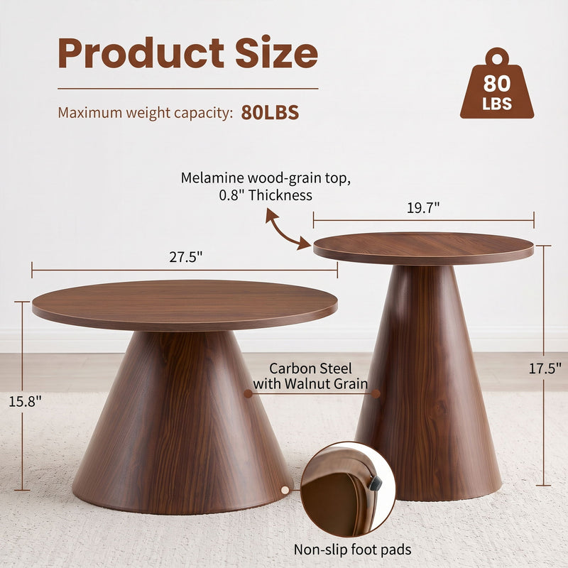 Modern Nesting Coffee Table Set For Living Room