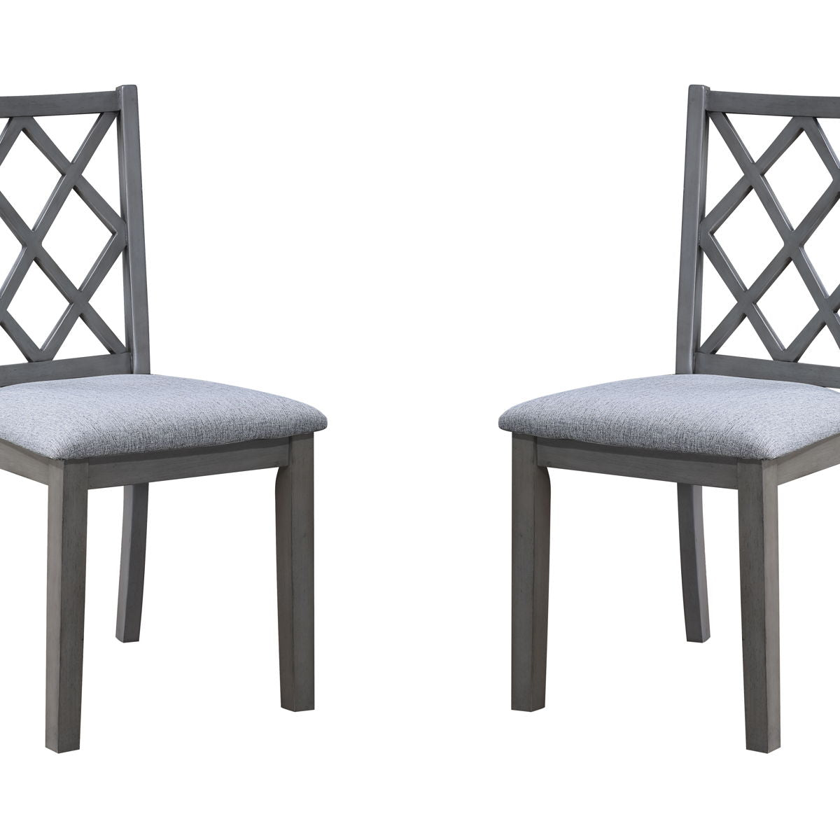 Carlisle - Cross Back Side Dining Chair (Set of 2) - Gray
