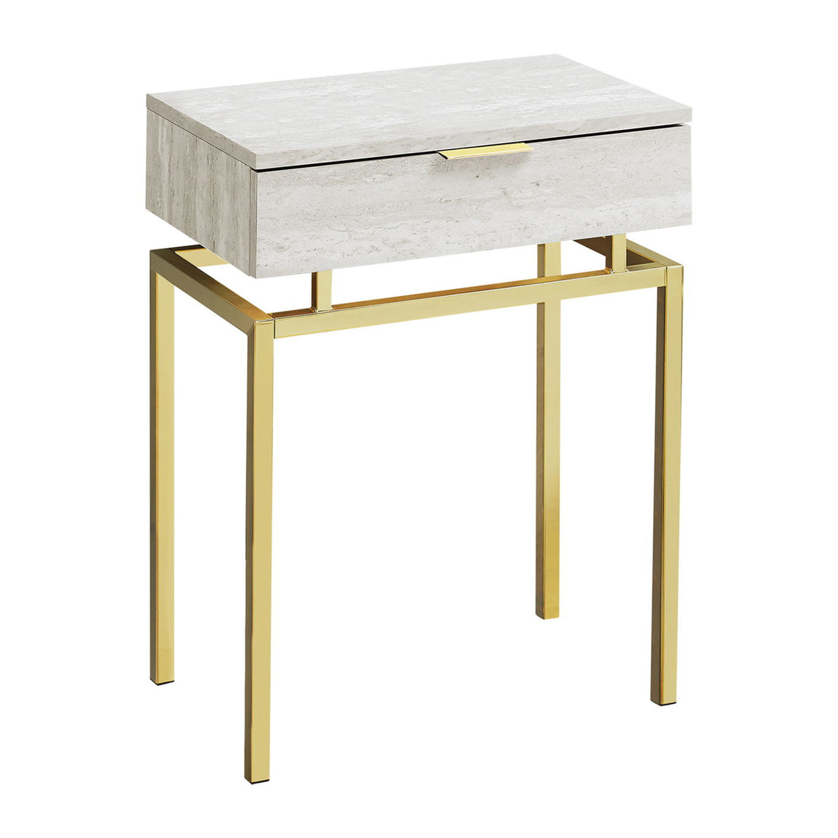 Spacious Table Top Accent Side Table, Storage Drawer, Contemporary & Modern