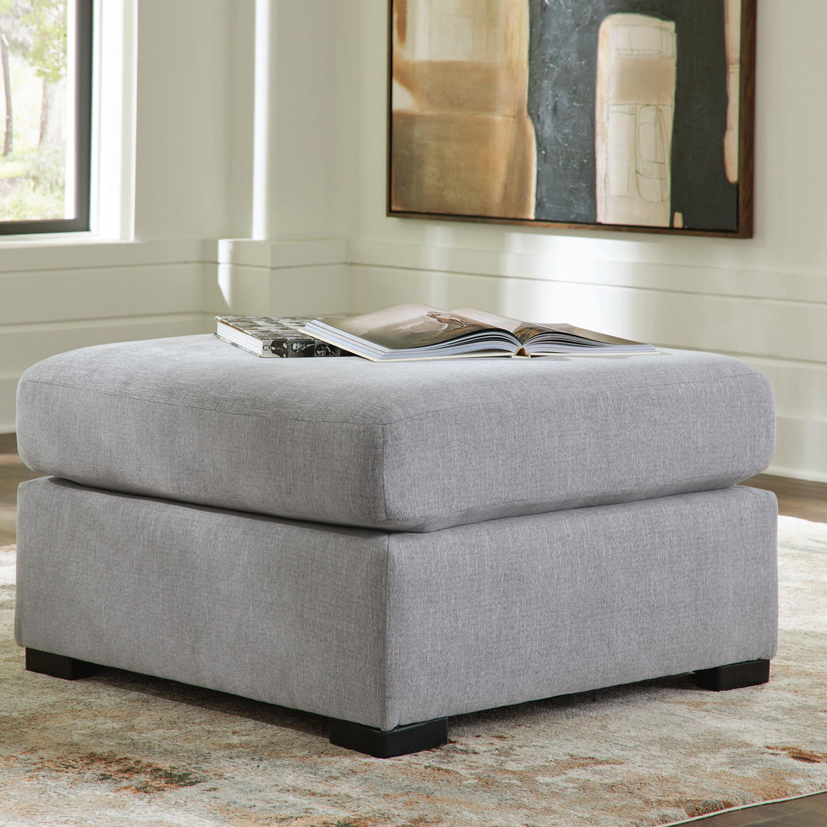 Lakepoint - Oversized Accent Ottoman - Nickel