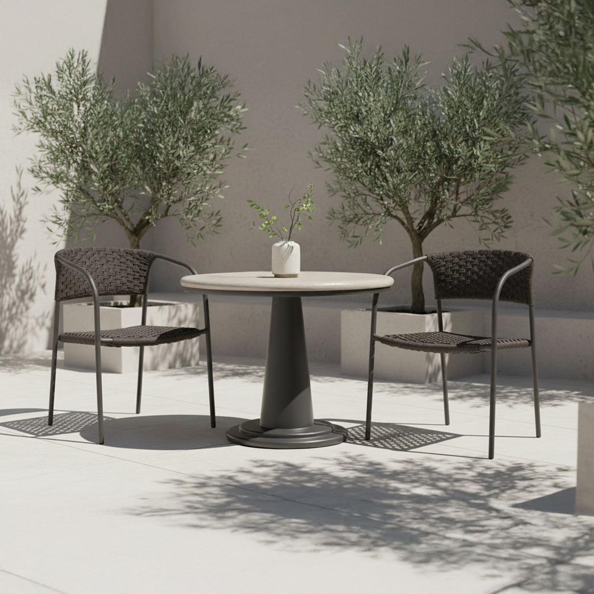 Zola - Outdoor Dining Chair (Set of 2) - Dark Brown