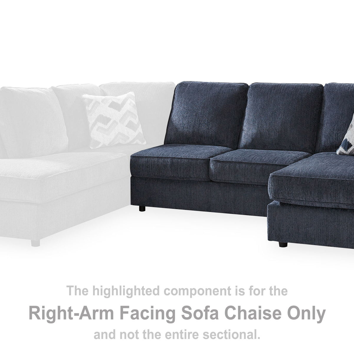 Albar Place - Raf Sofa Chaise - Cobalt