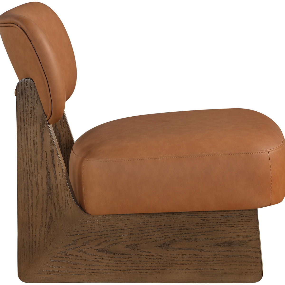 Vetra - Vegan Leather Upholstered Accent Chair With Brown Base