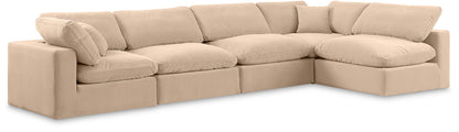 Comfy - 5 Piece Velvet Modular Sectional