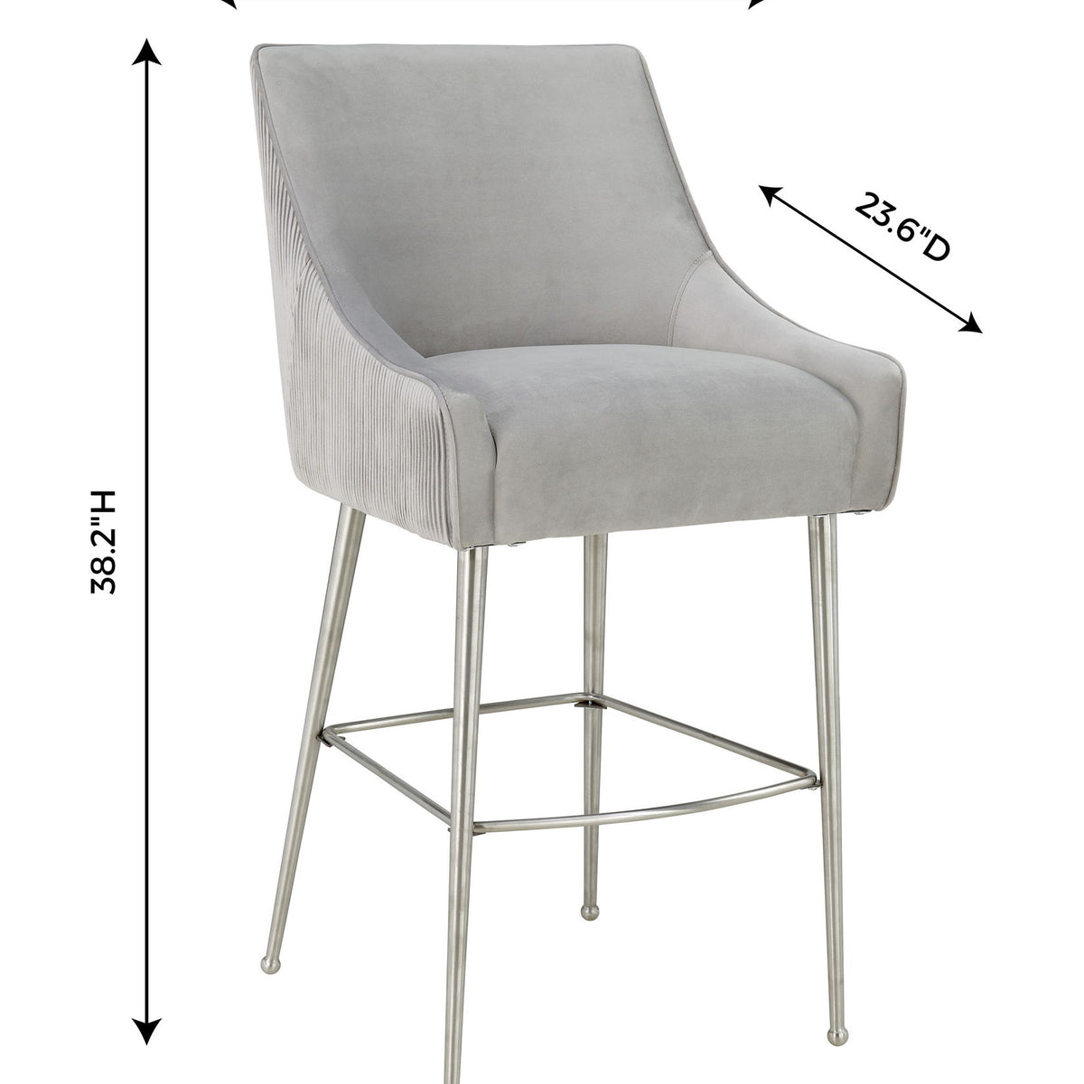 Beatrix - Pleated Velvet Stool