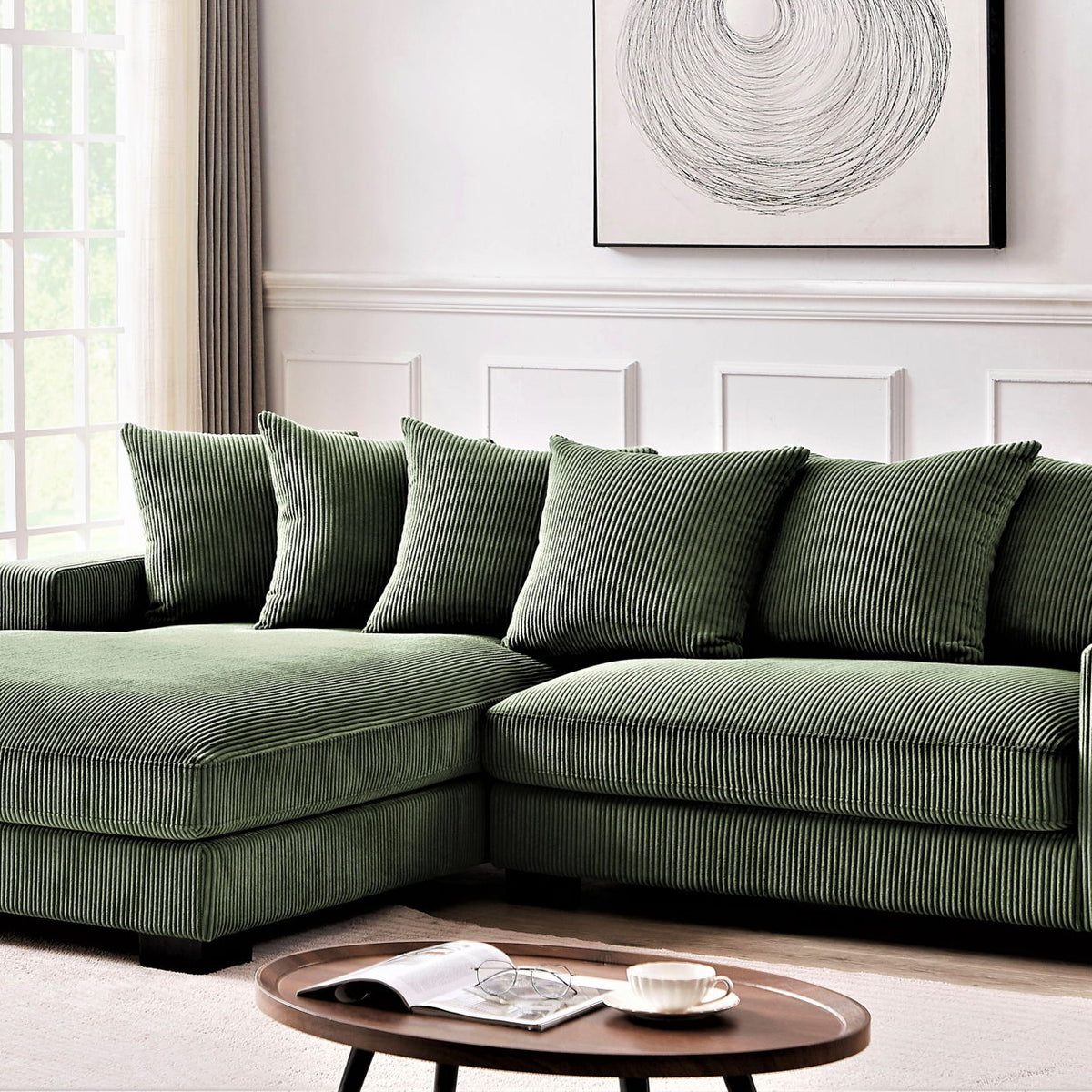 Luxe - Oversized 2 Piece Sectional Couches For Living Room, L Shaped Sofa With Chaise