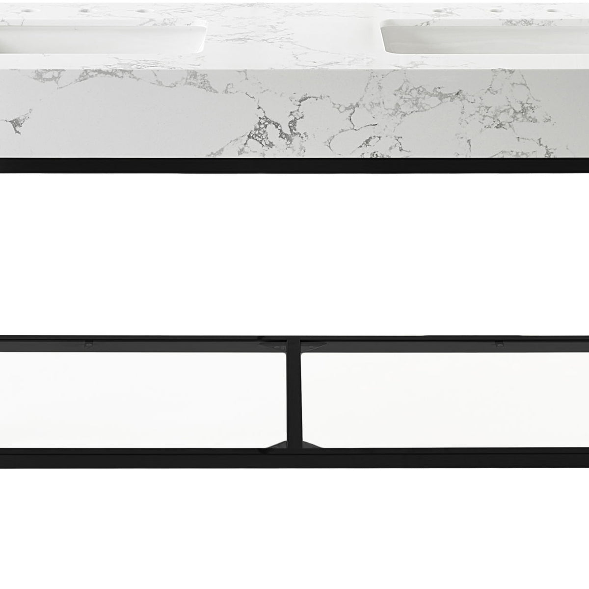 Marmo - Engineered Marble Bathroom Vanity With Black Base