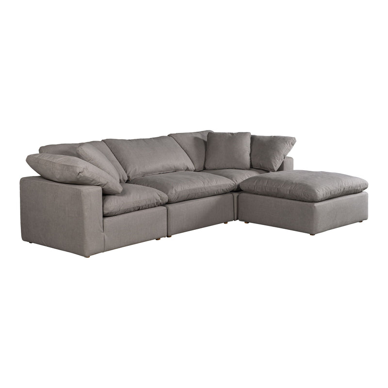 Terra - Livesmart Fabric Condo Lounge Modular Sectional - Light Gray