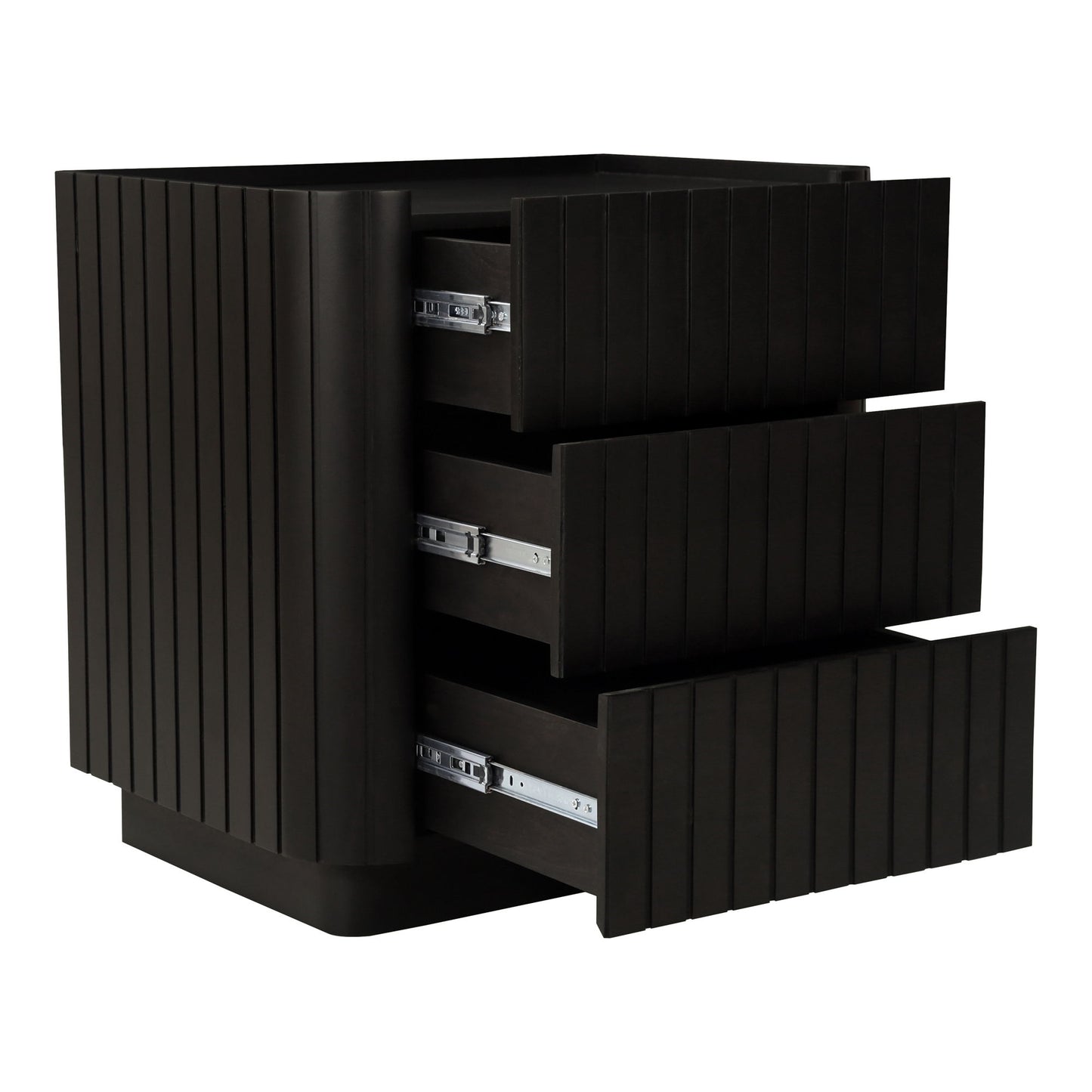 Povera - 3 Drawer Chest - Black