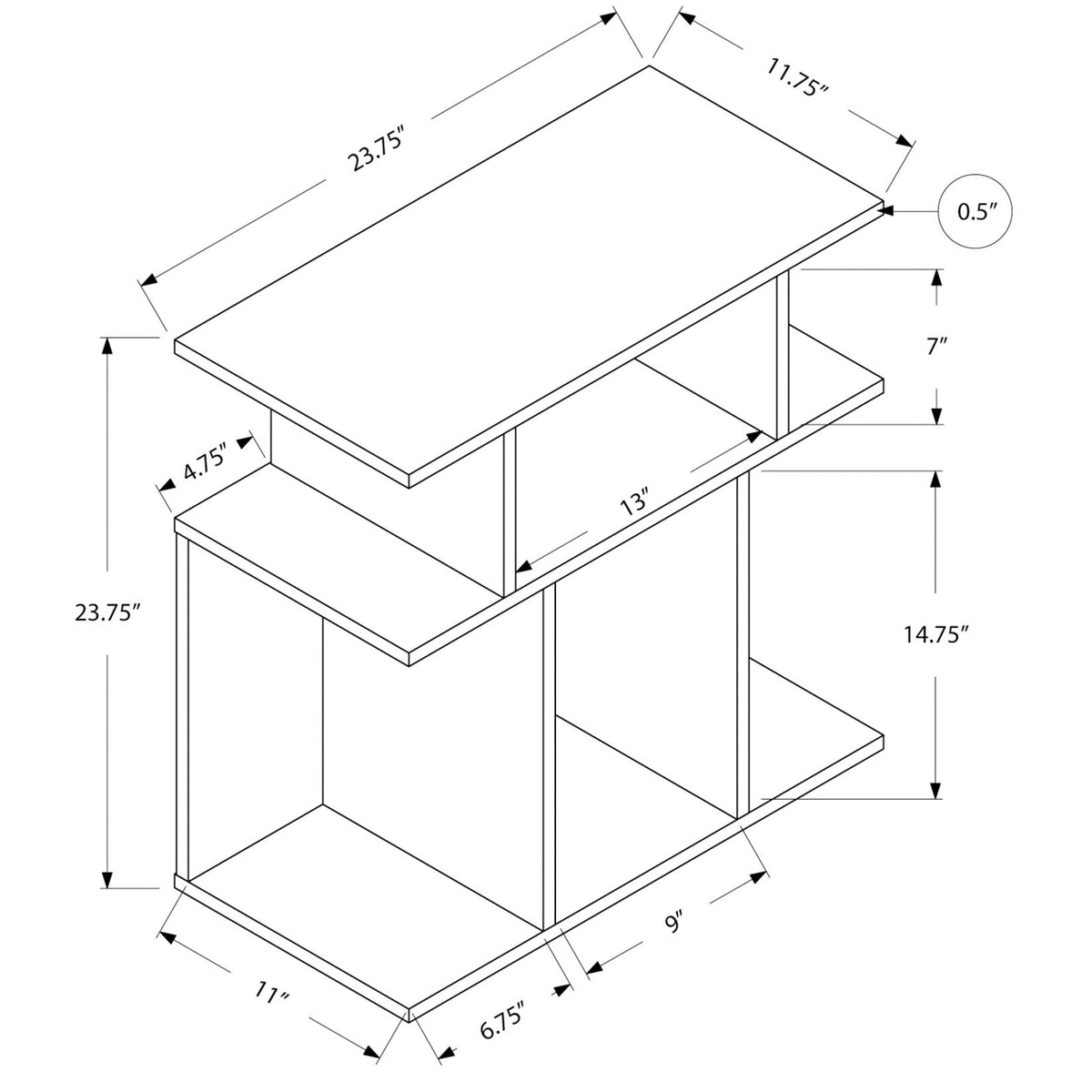 Accent Table, Side Contemporary Design