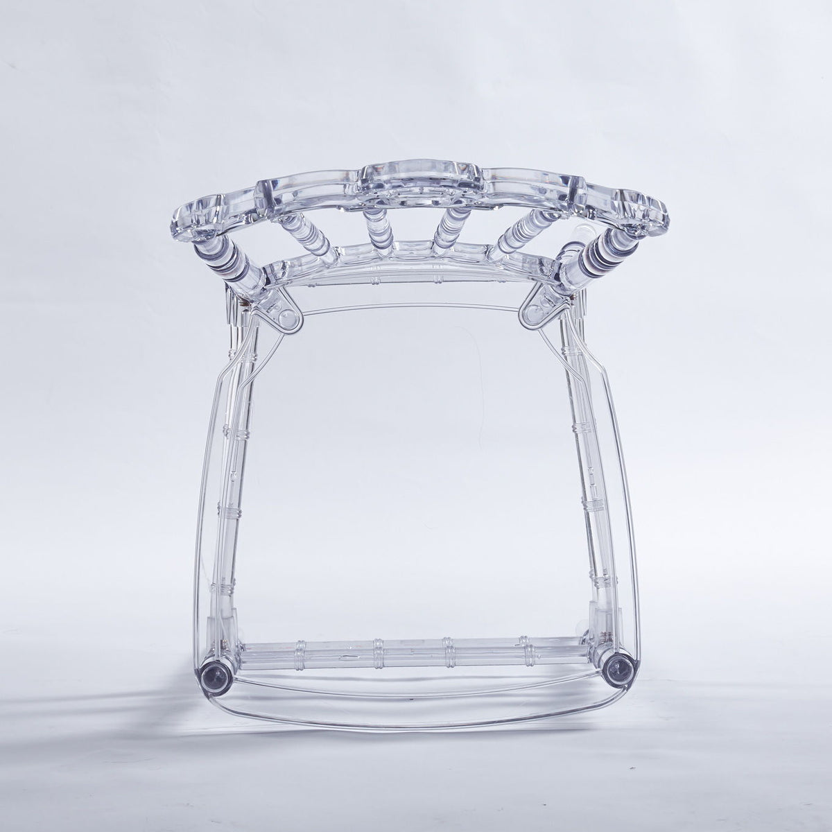 Dining Chair With Plastic Seat, Welding Chair (Set of 4) - Transparent