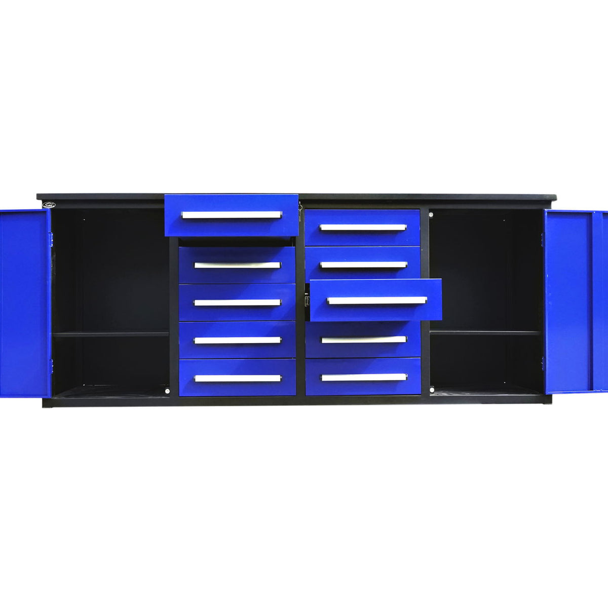 Storage Cabinets With Workbench (With 10 Drawers And 2 Cabinets)