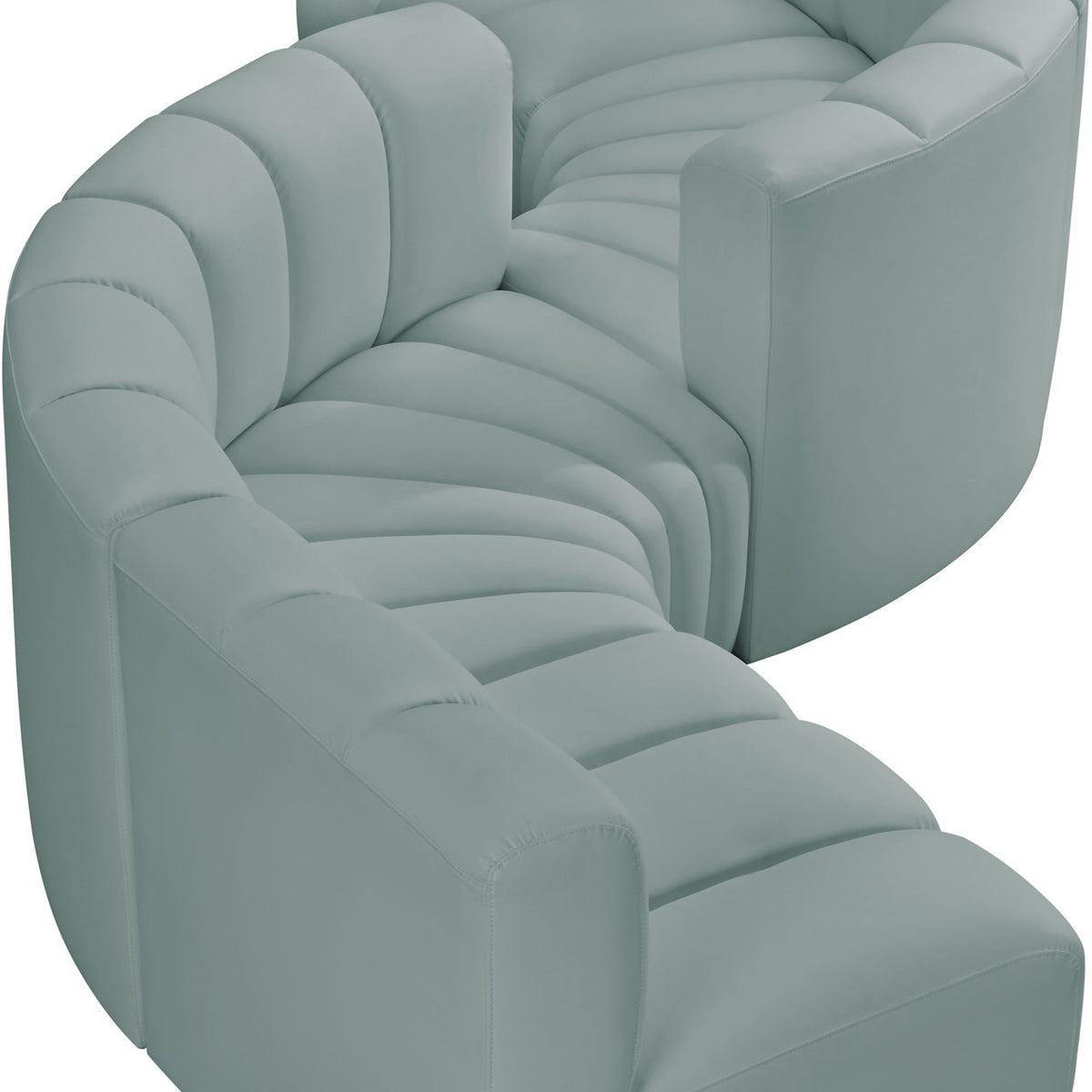 Arc - Faux Leather 6 Piece Modular Sofa