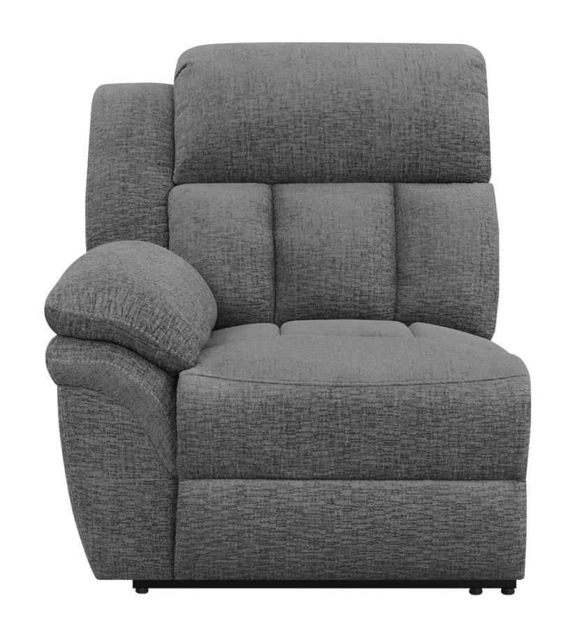 Bahrain - Upholstered LAF Recliner - Charcoal