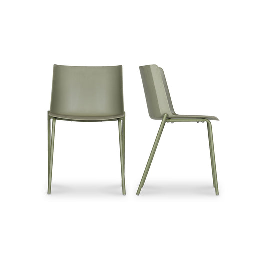 Silla - Outdoor Dining Dining Chair (Set of 2) - Sage Green