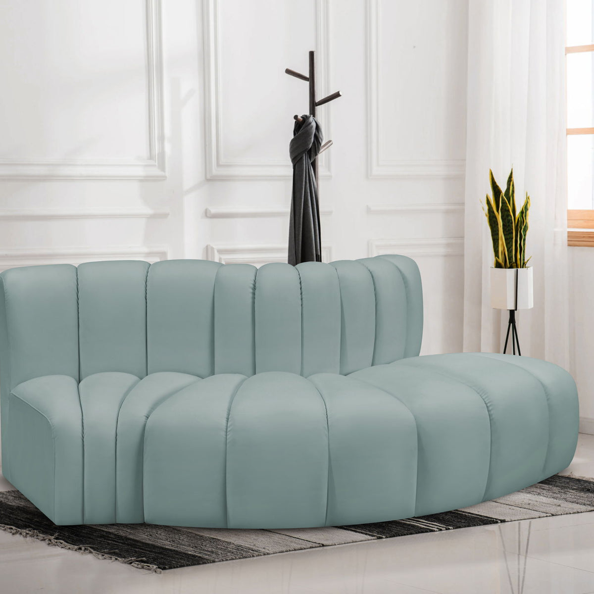 Arc - Faux Leather 3 Piece Modular Sofa