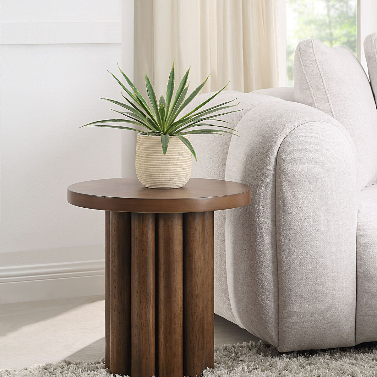 Loanna - Wooden Color End Table - Brown
