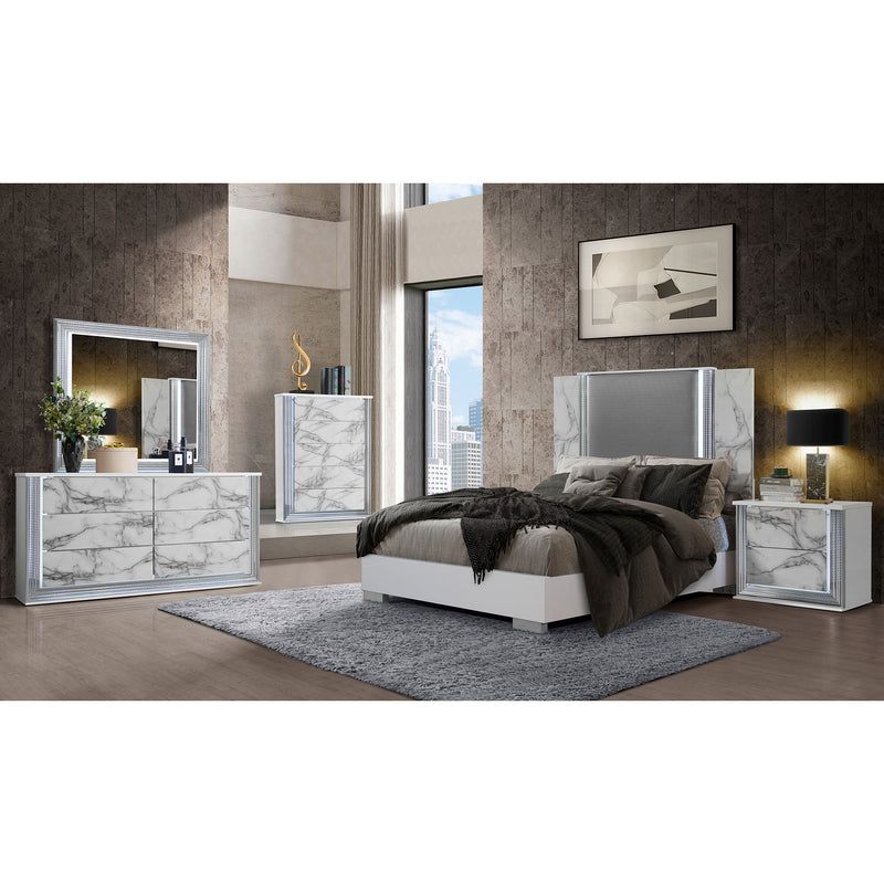 Moon - 5 Pieces Bedroom Set With LED Lighting