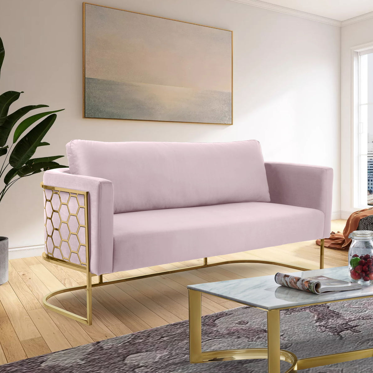 Casa - Sofa with Gold Legs