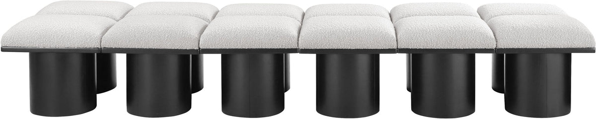 Pavilion - 12 Piece Modular Bench With Black Base