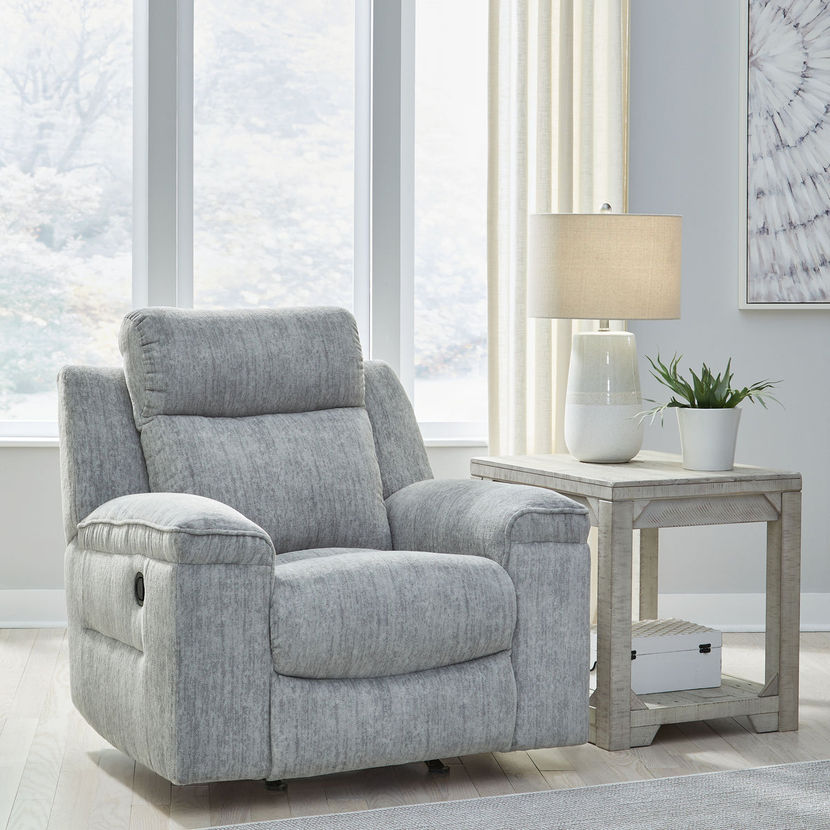 Buntington - Pewter - Rocker Recliner