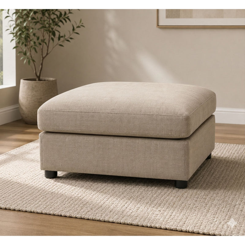 Ottoman With Durable Upholstery For Versatile Use