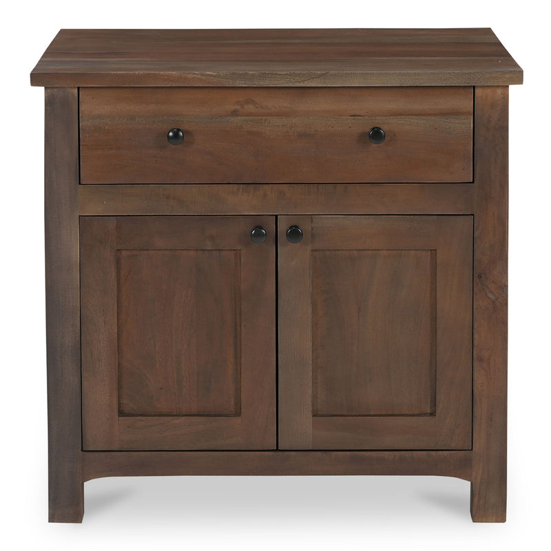 Gene - Charging Nightstand - Dark Brown