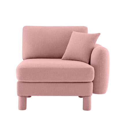 Lucas Right-Facing Sofa with Pillow - Pink