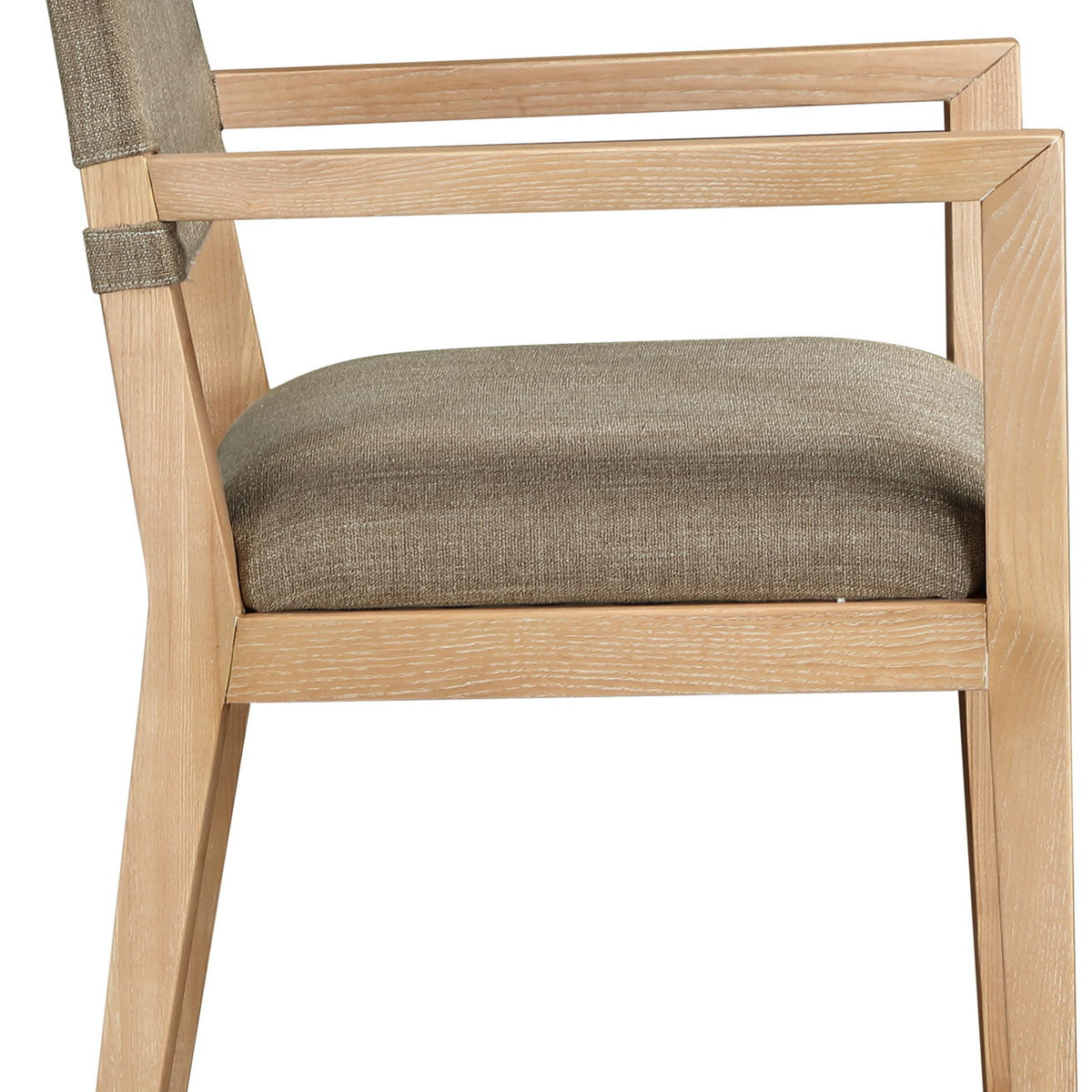 Avon - Linen Textured Performance Fabric Upholstered Dining Arm Chair
