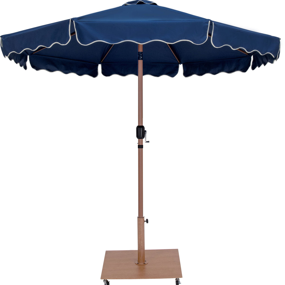 Amalfi - Aluminum Patio Umbrella - Light Brown Base / Light Brown Pole