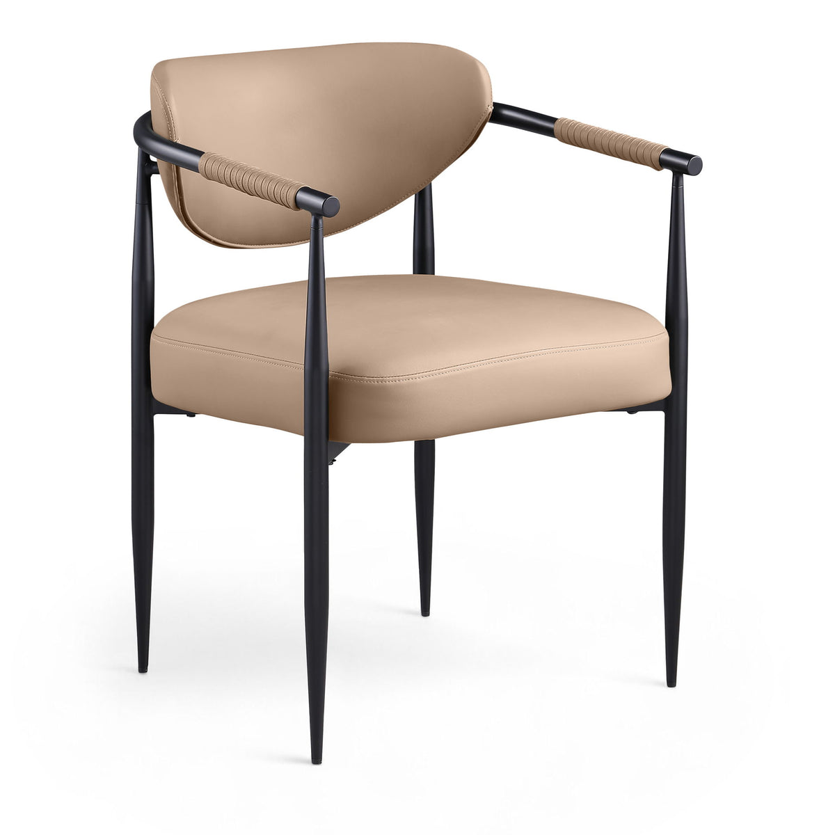 Virella - faux Leather Upholstered Dining Chair (Set of 2) - Black Base