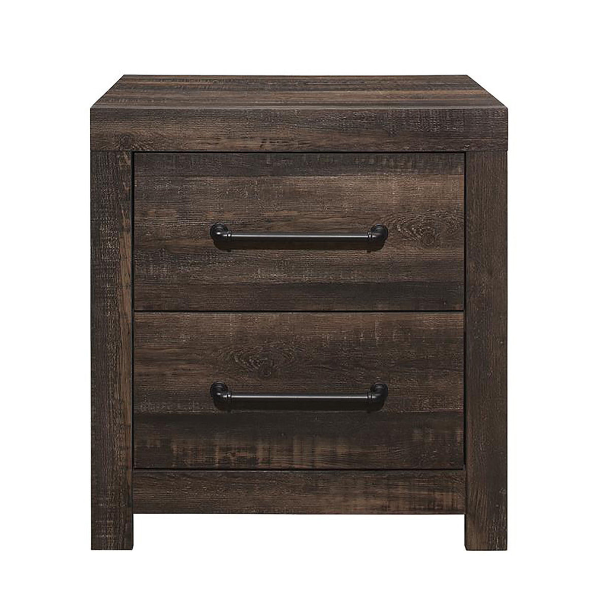 Monica - Nightstand With Spacious Drawers Bar Handles - Dark Oak