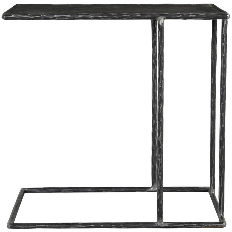 Arlo - Accent Table Hammered Metal - Blue Stone