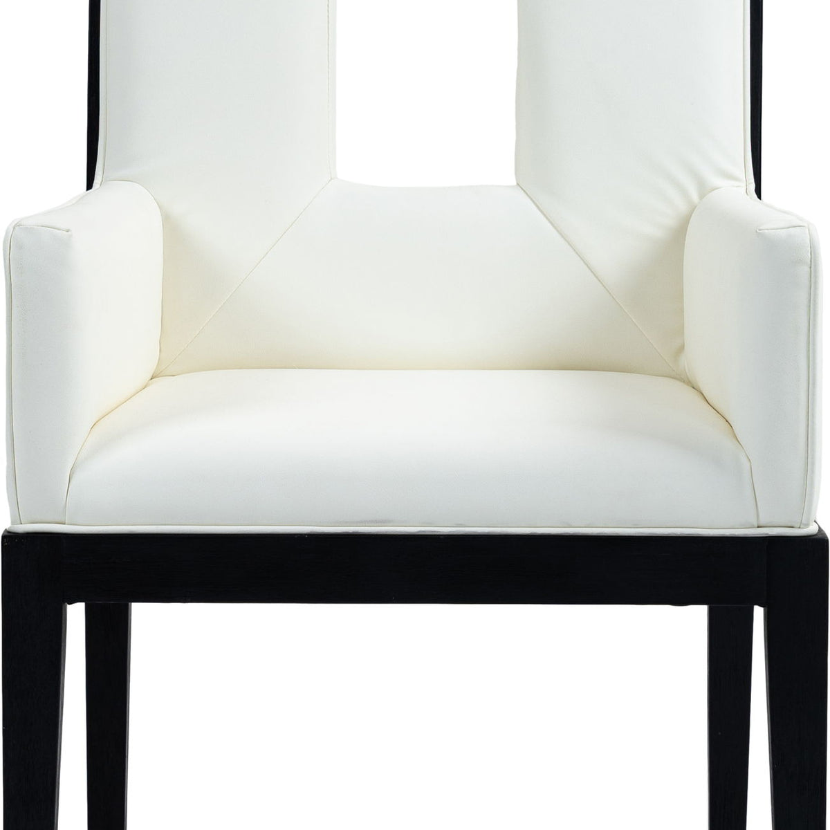 Gwendolyn - Faux Leather Dining Arm Chair With Black Frame