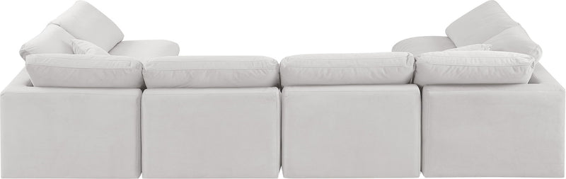 Indulge - Velvet 6 Piece Modular U-Shaped Sectional