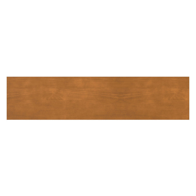 TV media stand finish panel in warm brown woodgrain
