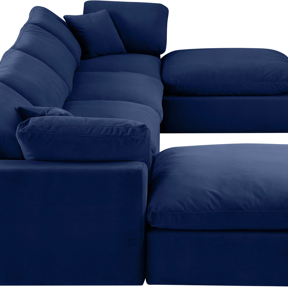Comfy - 6 Piece Velvet Modular Double Chaise Sectional