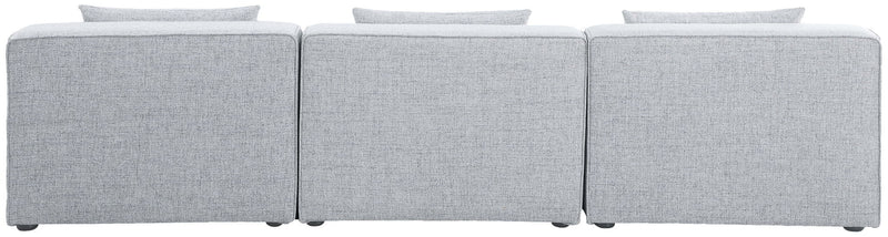 Cube - Linen Modular 3 Seat Armless Sofa