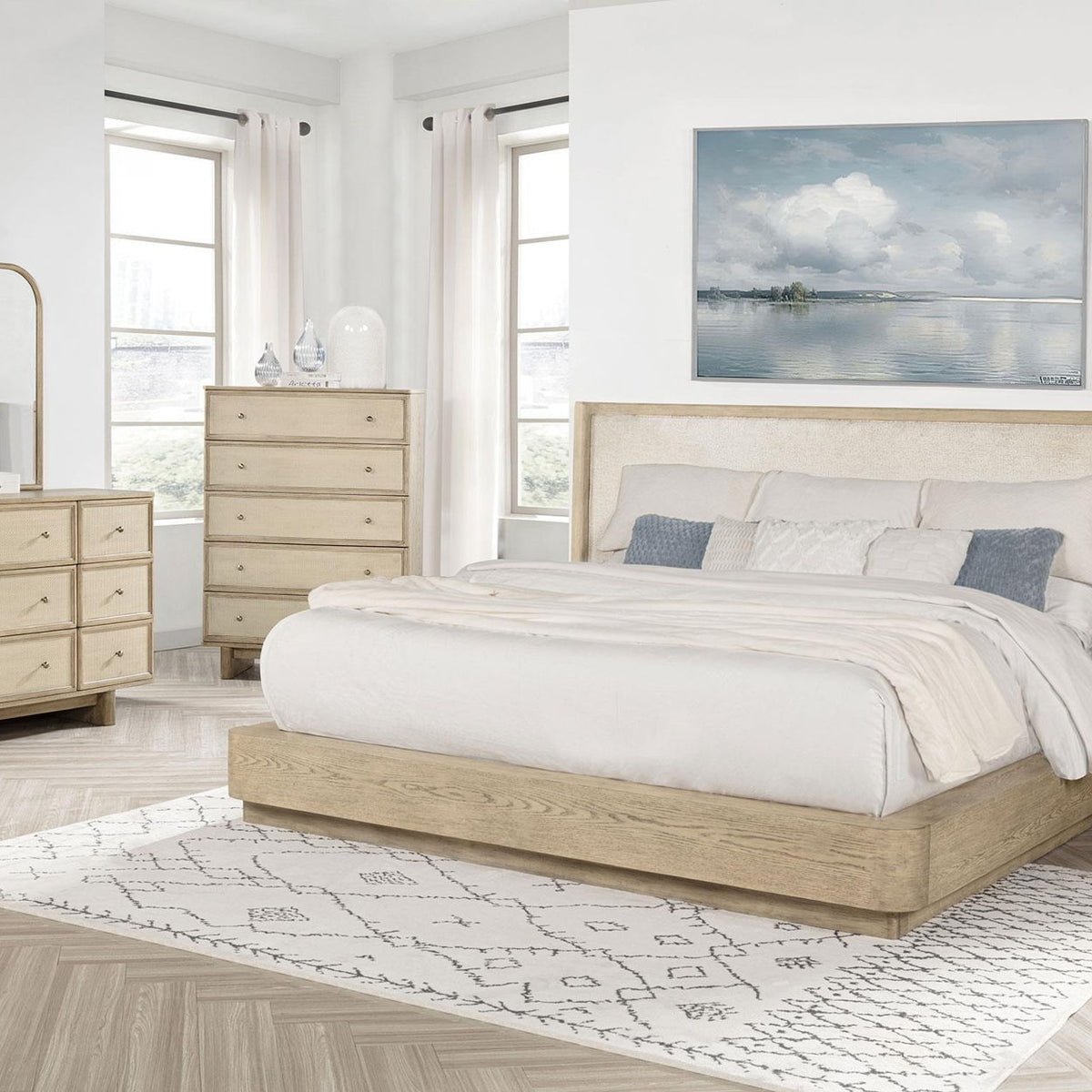 Kailani 5-piece California King Bedroom Set Beige Oak
