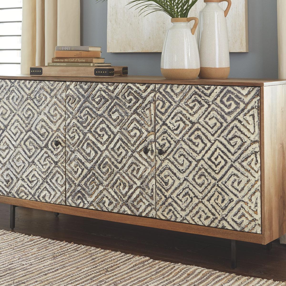 Kerrings - Accent Cabinet - Brown / Black / White