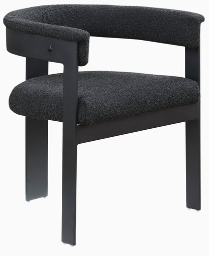 Romeo - Boucle Dining Chair With Black Base (Set of 2)
