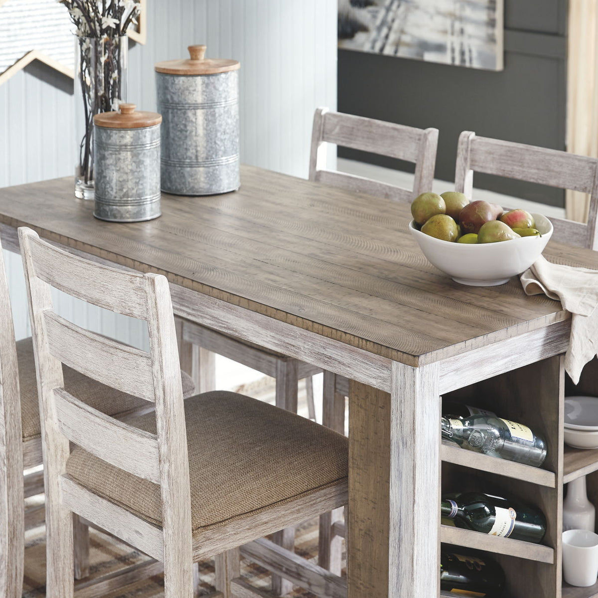 Skempton - Rectangular Counter Table With Storage Set