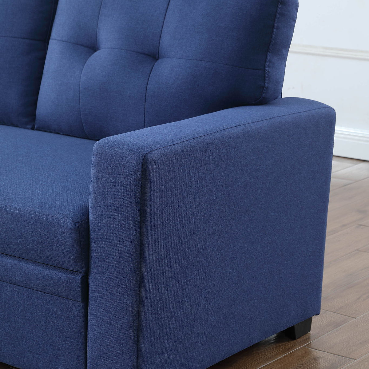 Upholstered Pull Out Sectional Sofa With Chaise