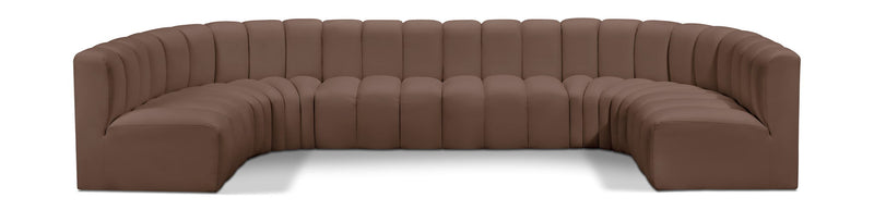 Arc - Faux Leather Modular U-Shaped Sectional