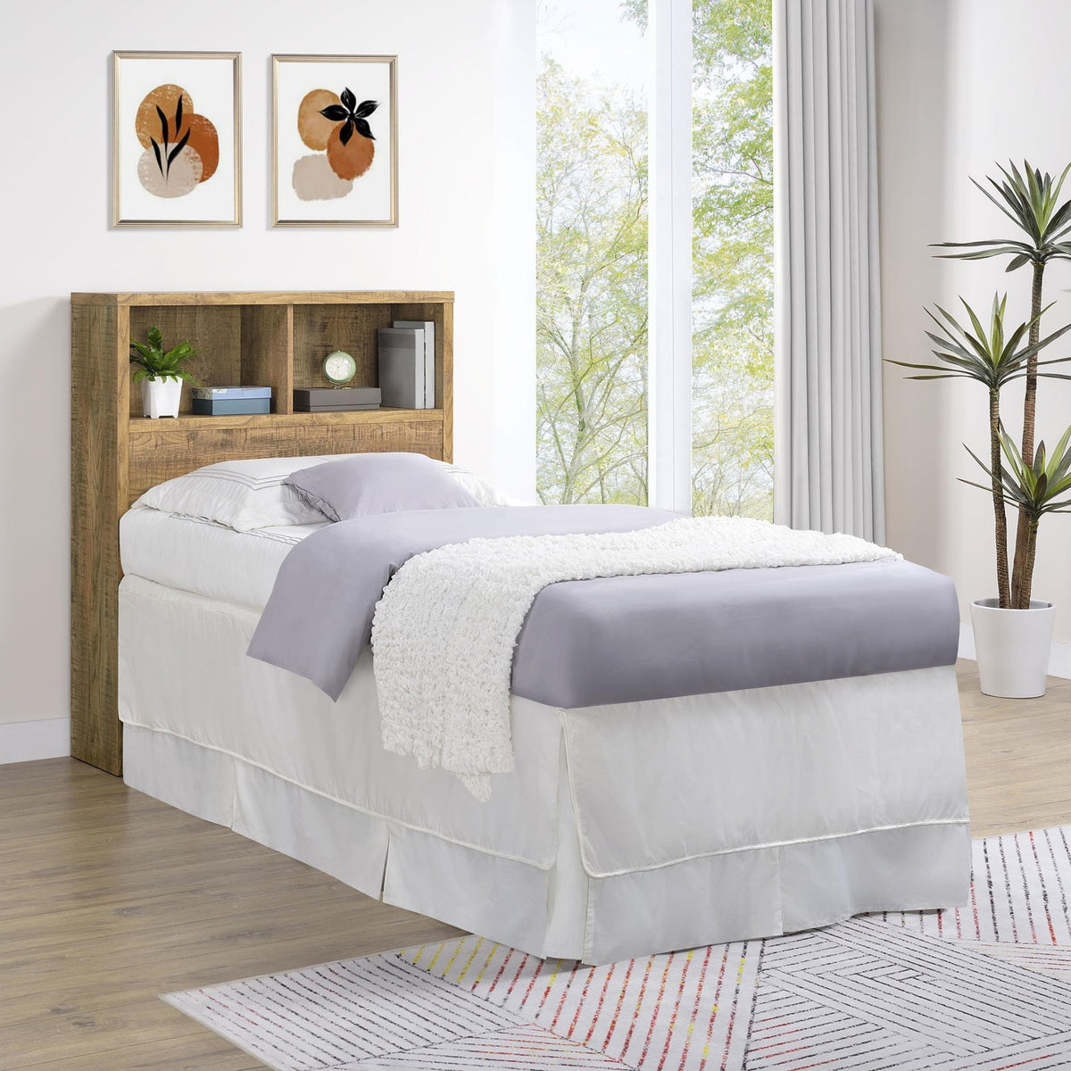 Westpark 49-inch Twin Bookcase Headboard Mango