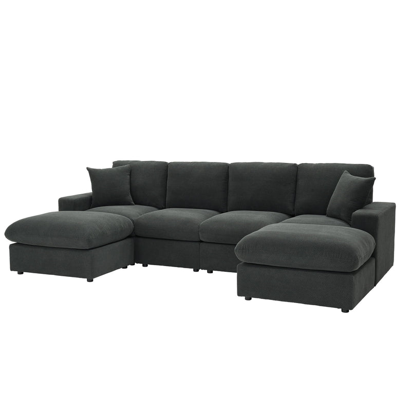 Sectional With 2 Ottomans